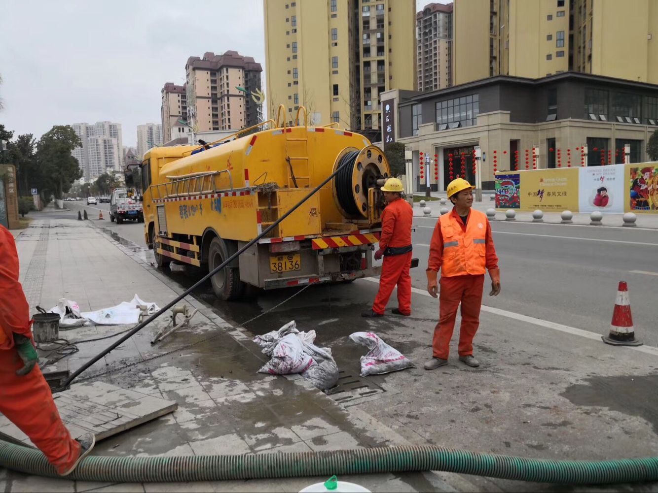 儋州排污管道清淤-管道清洗